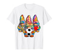 Peace Love Soccer Tie Dye Football Gnomes T-Shirt - Graphic Print Unisex