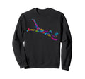 Colorful Soccer Goalie Splash Art Sweatshirt - Minimalist Print for Adults