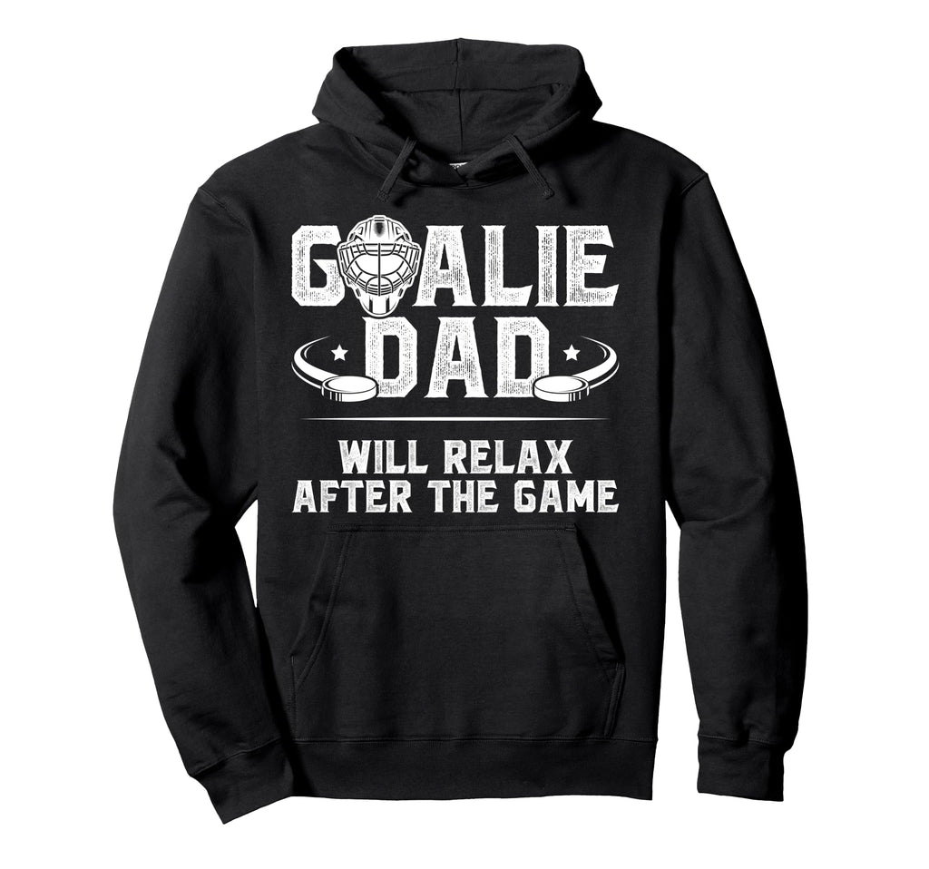 Funny Hockey Goalie Dad Ice Hockey Keeper Hoodie - Minimalist Print Unisex
