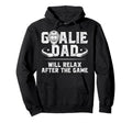 Funny Hockey Goalie Dad Ice Hockey Keeper Hoodie - Minimalist Print Unisex