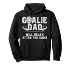 Funny Hockey Goalie Dad Ice Hockey Keeper Hoodie - Minimalist Print Unisex