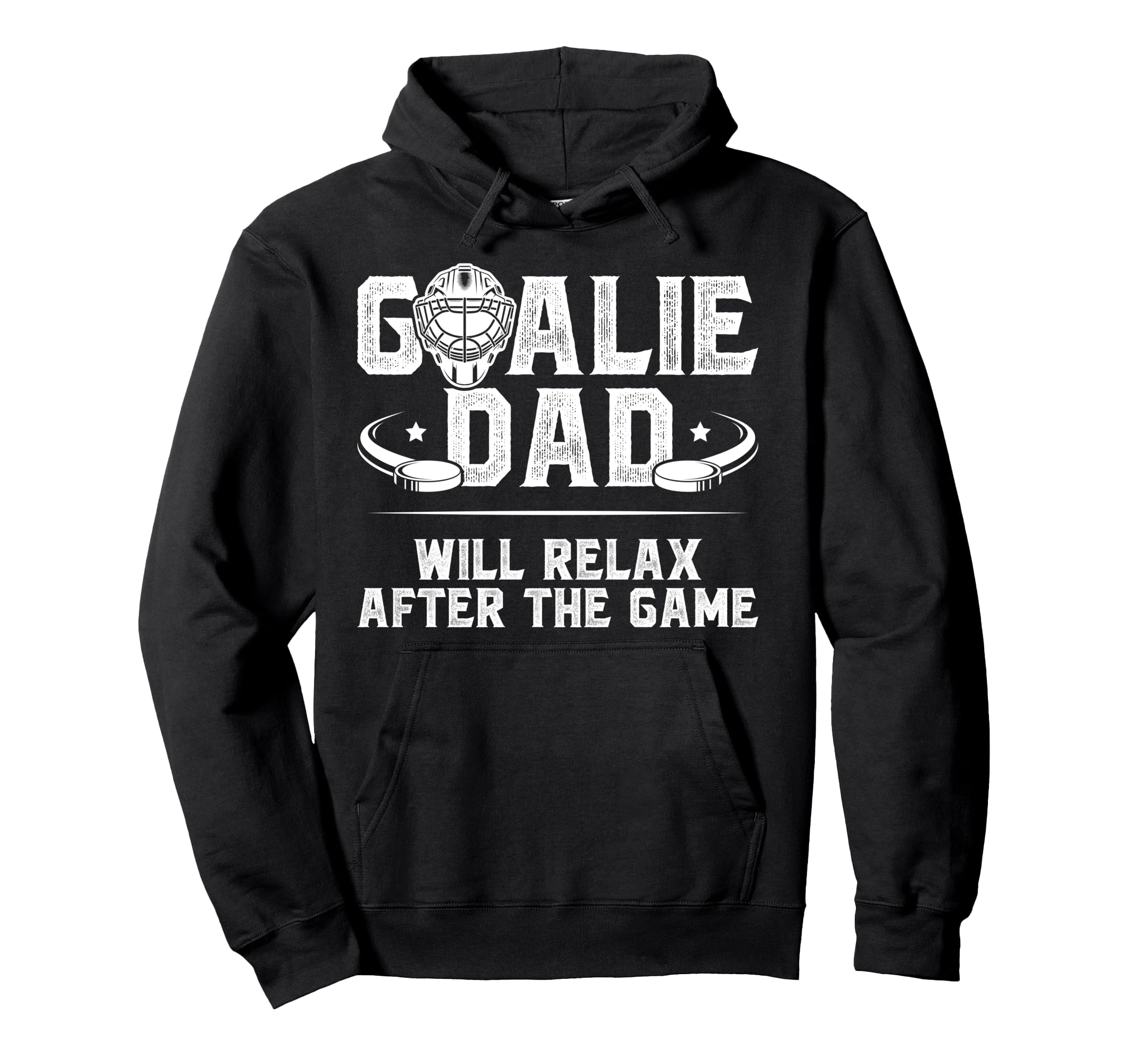 Funny Hockey Goalie Dad Ice Hockey Keeper Hoodie - Minimalist Print Unisex