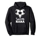 Soccer Nana Heart Funny Soccer Hoodie - Fun Novelty Design Men Women