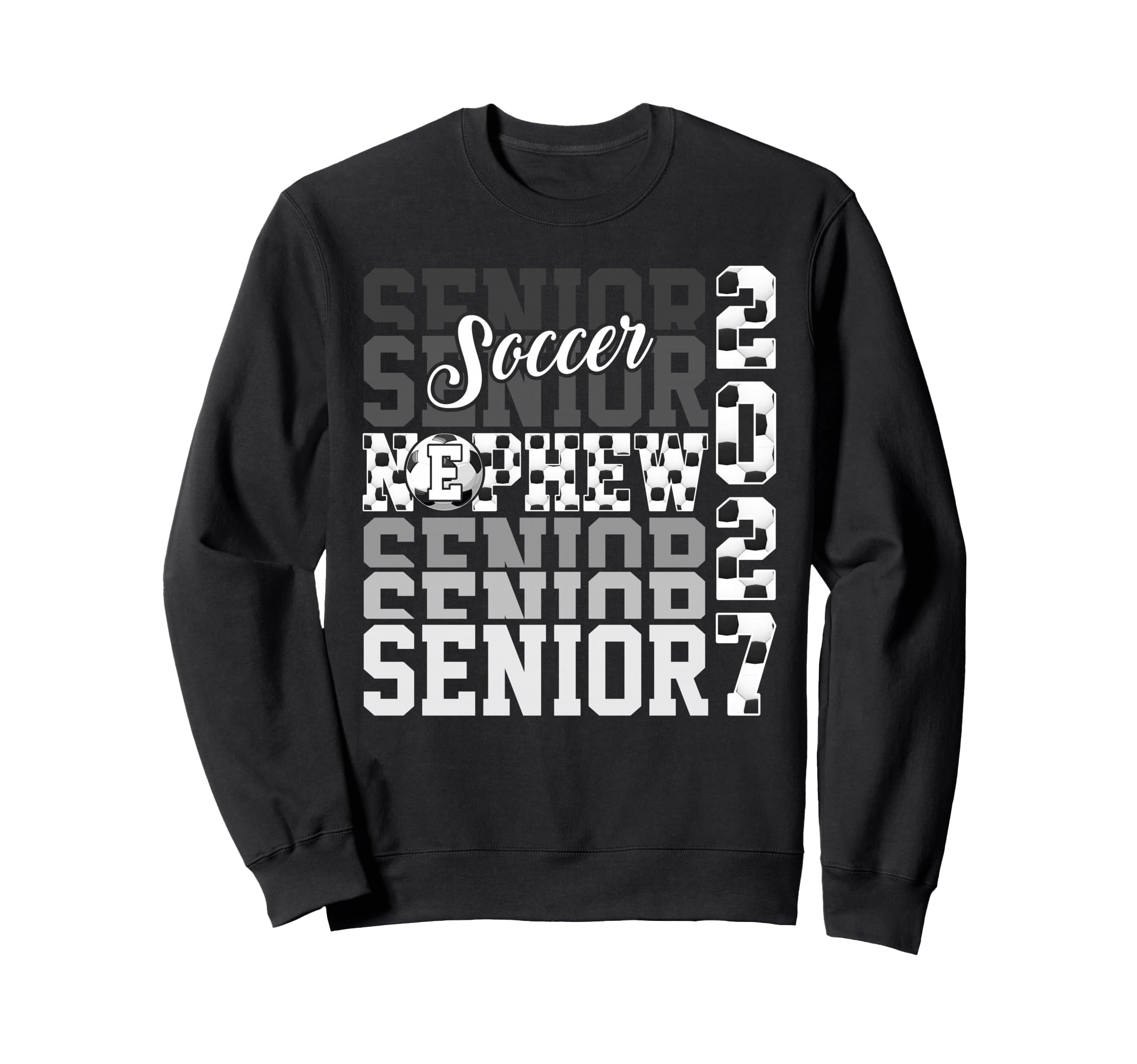 Senior 2027 Soccer Nephew Proud Sweatshirt - Aesthetic Graphic for Adults