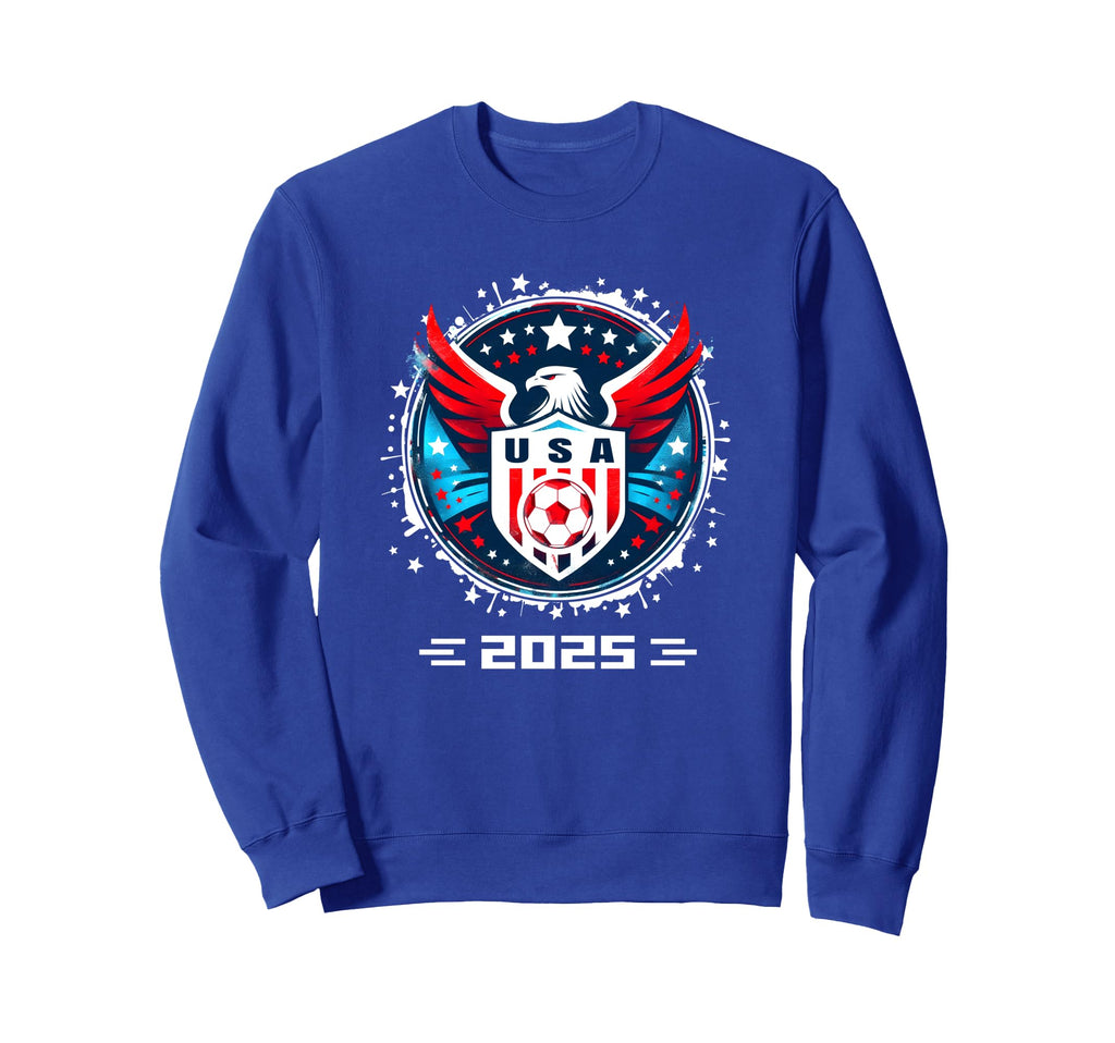 American Flag Soccer Soccer 2025 Sweatshirt - Unique Graphic Men Women