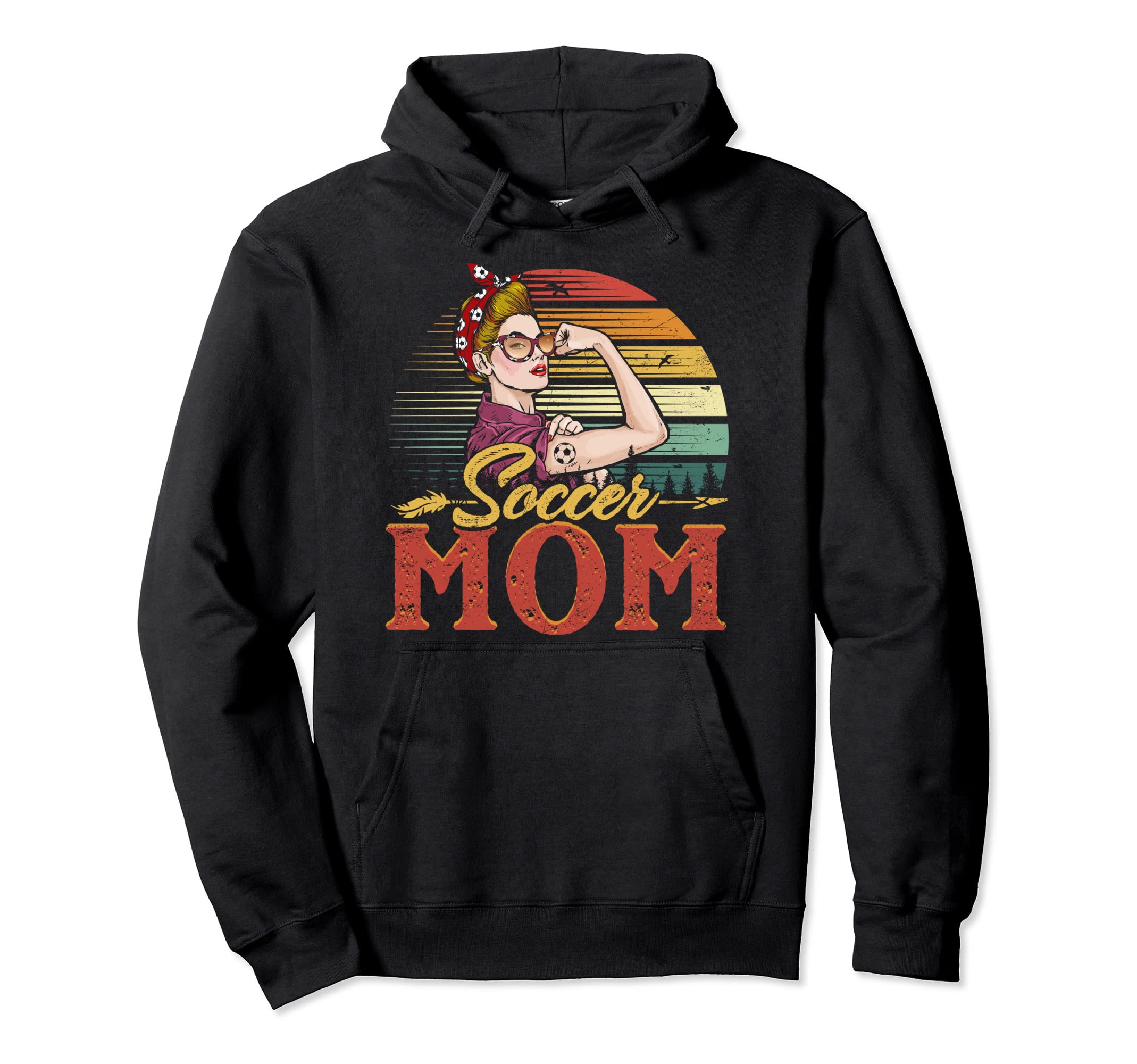 Soccer Mom Funny Soccer Ball Womens Hoodie - Casual Everyday Wear Unisex