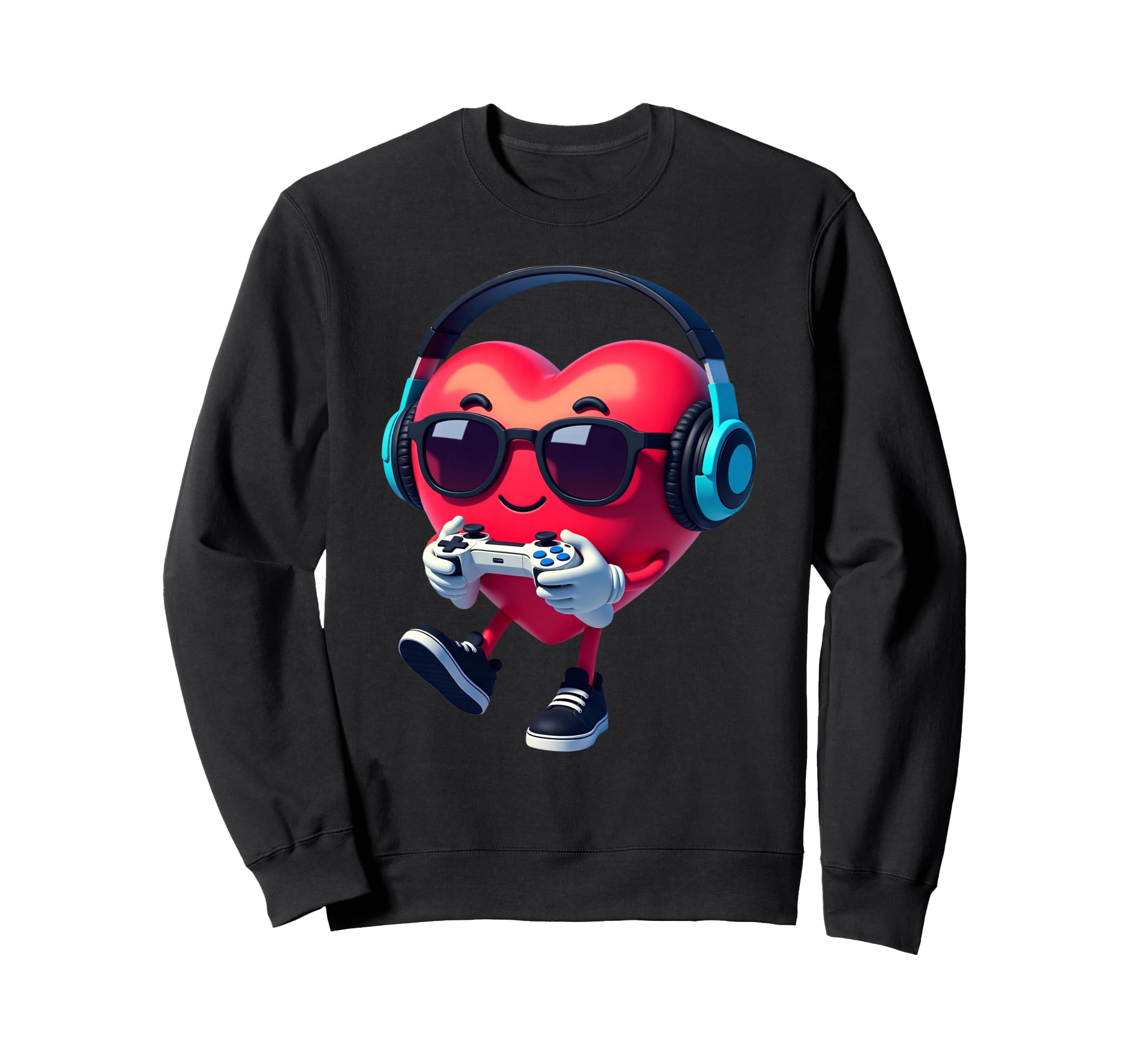 Valentine Soccer Heart Drip Sport Love Sweatshirt - Unique Graphic Unisex