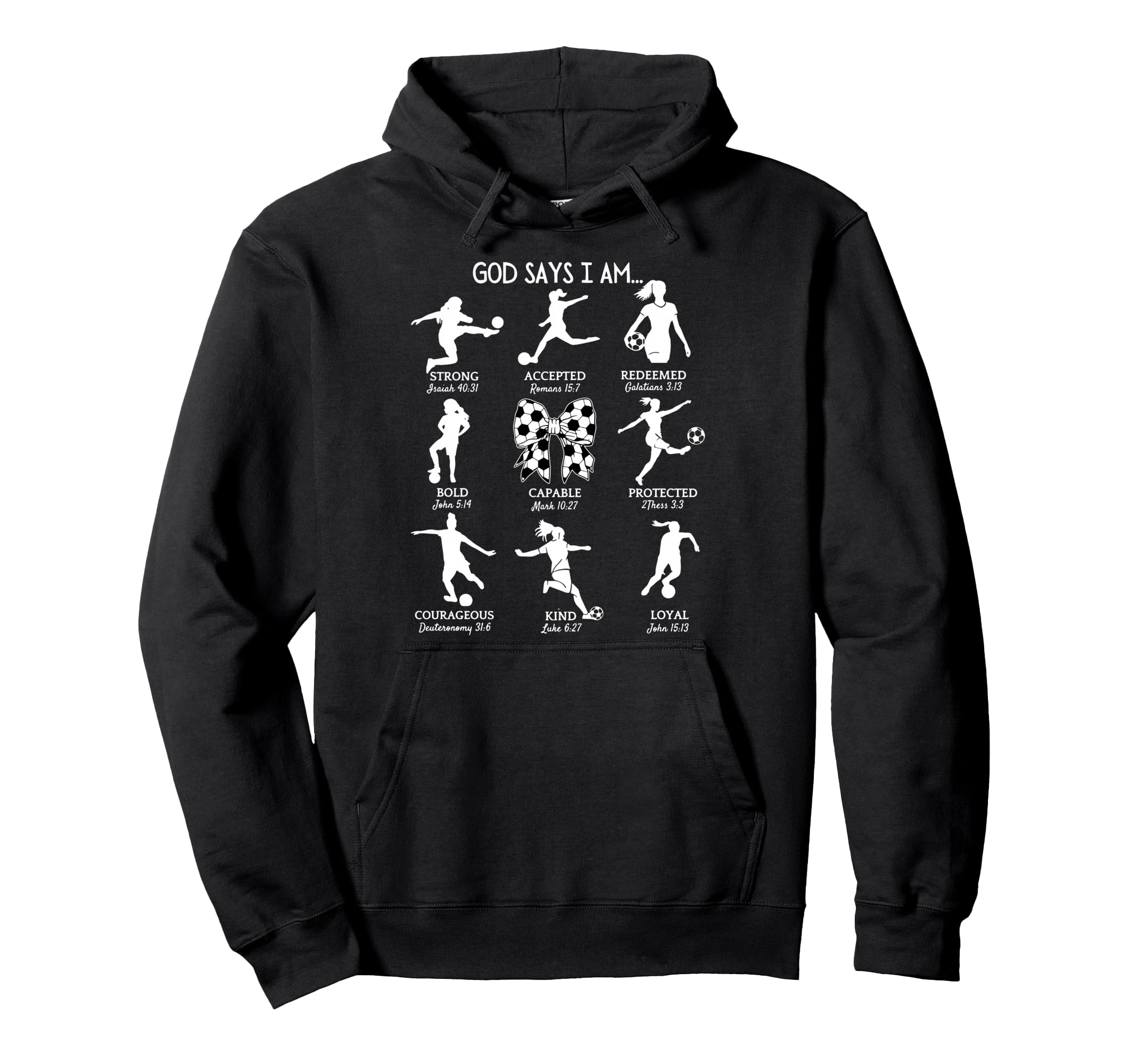 Coquette God Says I Am Bible Verse Hoodie - Fun Novelty Design for Adults