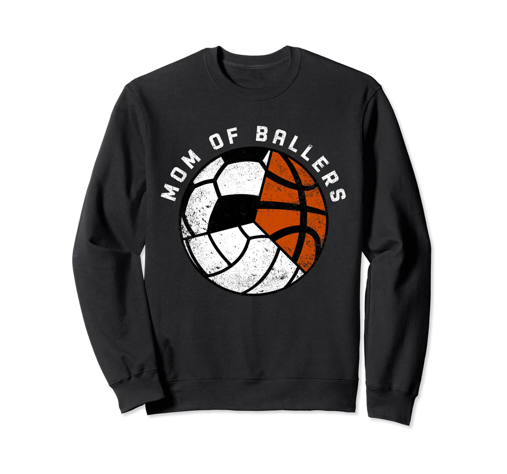 Mom Ballers Funny Volleyball Sweatshirt - Aesthetic Graphic Men Women