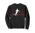 Soccer Football Heartbeat Ekg Sweatshirt - Graphic Print Men Women