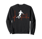 Soccer Football Heartbeat Ekg Sweatshirt - Graphic Print Men Women
