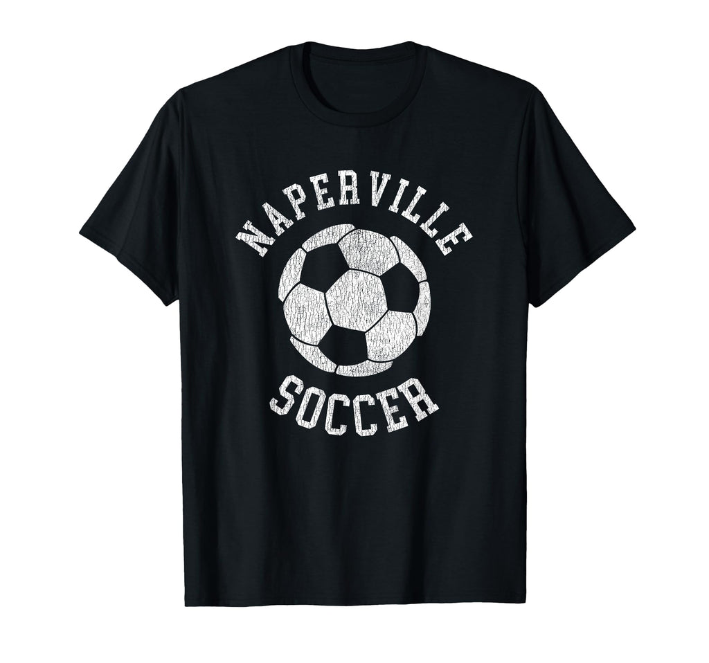 Naperville Soccer Distressed 90S T-Shirt - Trendy Graphic for Adults