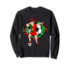 Dabbing Soccer Portugal Jersey Floral Sweatshirt - Minimalist Print Unisex