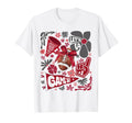 Red Black Cheerleader Game Day Football T-Shirt - Unique Graphic Unisex