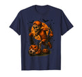 Halloween Skeleton Playing Soccer T-Shirt - Minimalist Print Unisex