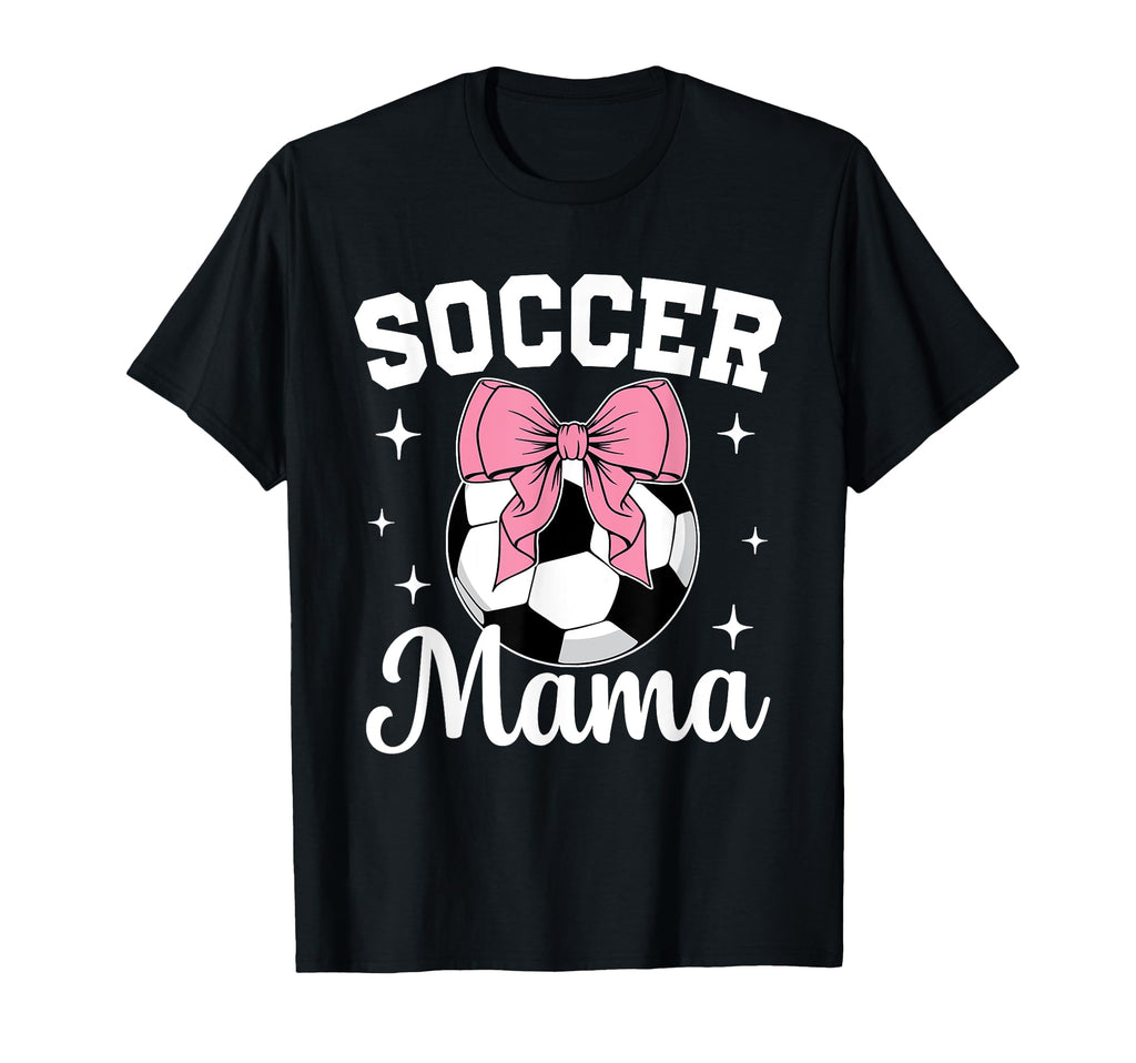 Coquette Bow Soccer Mama Soccer Mom T-Shirt - Unique Graphic for Adults