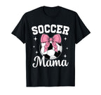 Coquette Bow Soccer Mama Soccer Mom T-Shirt - Unique Graphic for Adults