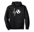 Heartbeat Soccer Player Ball Soccer Hoodie - Novelty Apparel Men Women