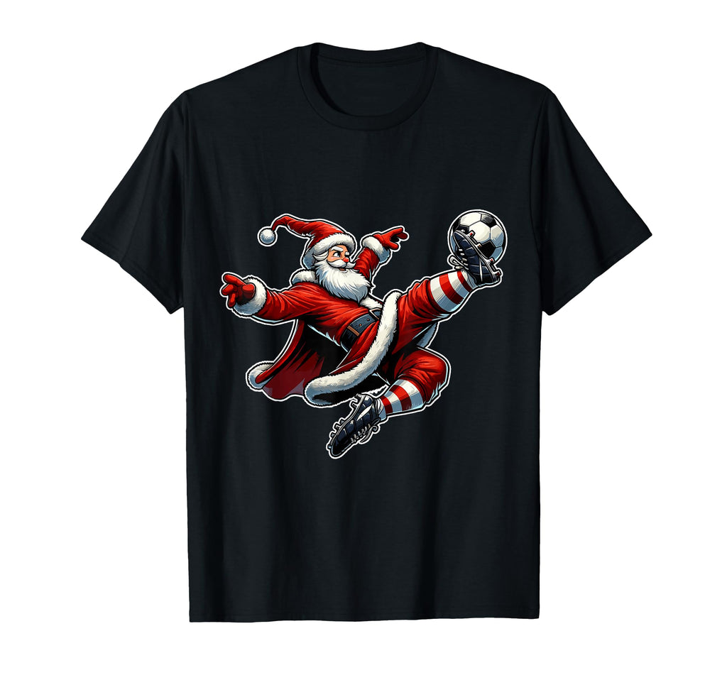 Funny Merry Chistmas Football Soccer T-Shirt - Trendy Graphic for Adults