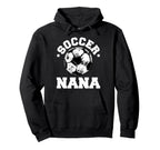 Soccer Nana Soccer Ball Distressed Hoodie - Fun Novelty Design Unisex