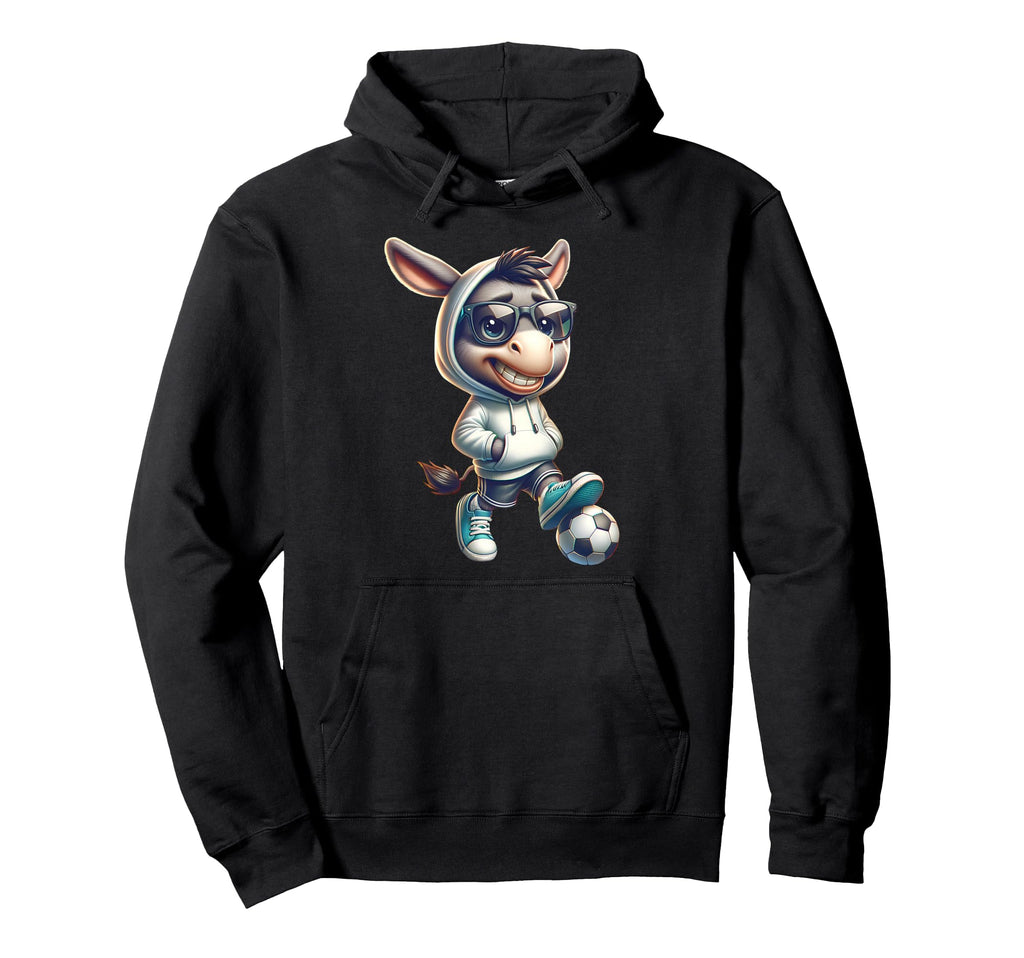 Donkey Soccer Player Shades And Vibe Hoodie - Fun Novelty Design Men Women