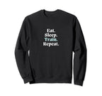 Eat Sleep Train Repeat Sport Athlete Sweatshirt - Graphic Print for Adults