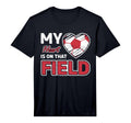 Mens My Heart Is That Field Soccer T-Shirt - Custom Art Print for Adults