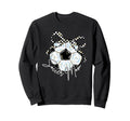 2 Sided Soccer Mom Mama Checkered Sweatshirt - Custom Art Print Men Women