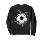 2 Sided Soccer Mom Mama Checkered Sweatshirt - Custom Art Print Men Women