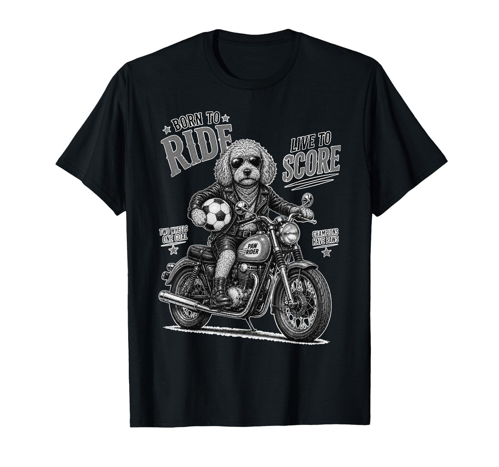 Chihuahua Motorbike Love Footbal T-Shirt - Aesthetic Graphic for Adults