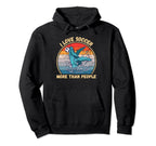 Whale I Love Soccer More Than People Hoodie - Unique Graphic Men Women