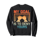 Soccer Goalie Art Gag Soccer Player Sweatshirt - Graphic Print Unisex