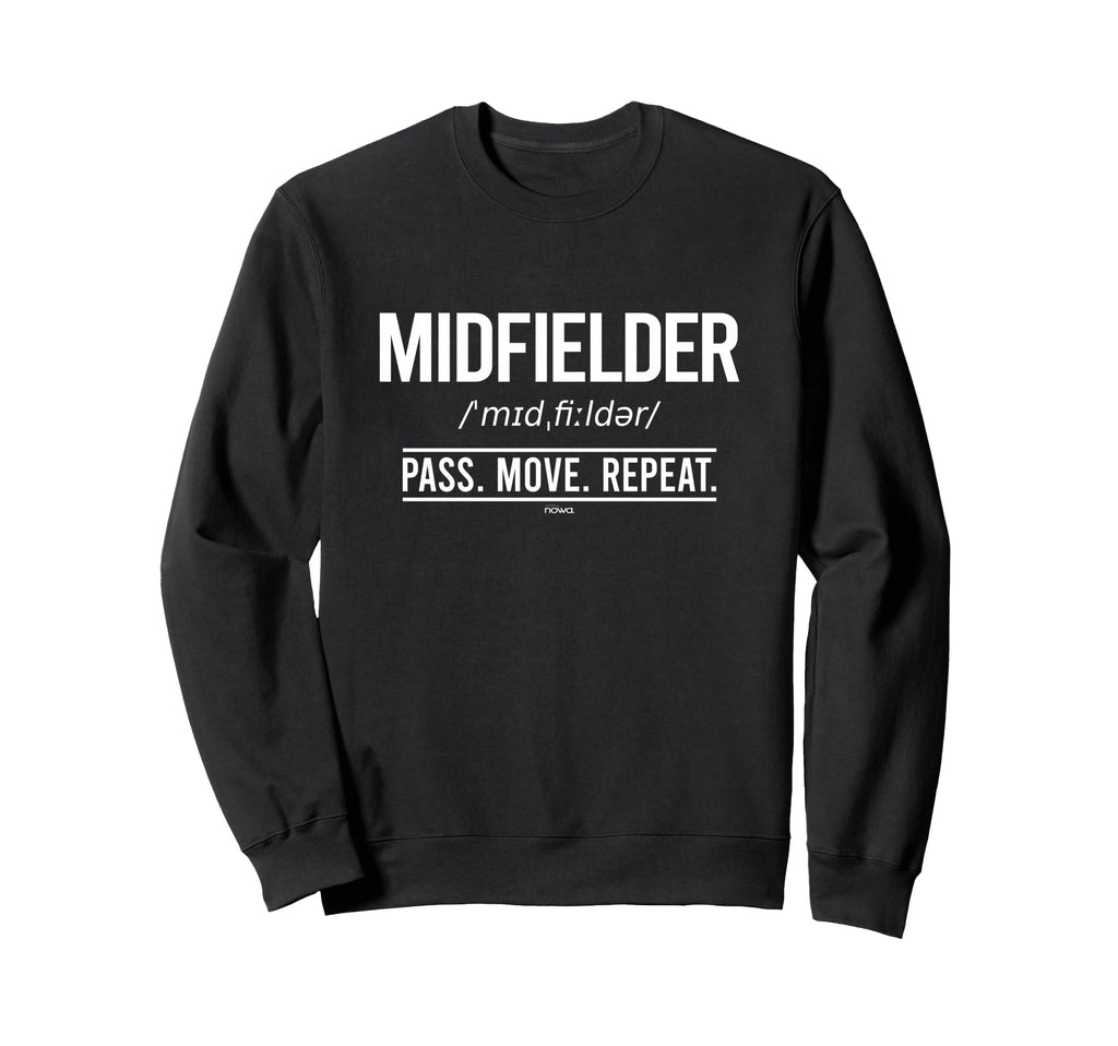 Football Midfielder Pass Move Repeat Sweatshirt - Custom Art Print Unisex