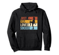Just Who Loves Soccer Funny Sport Hoodie - Aesthetic Graphic Unisex