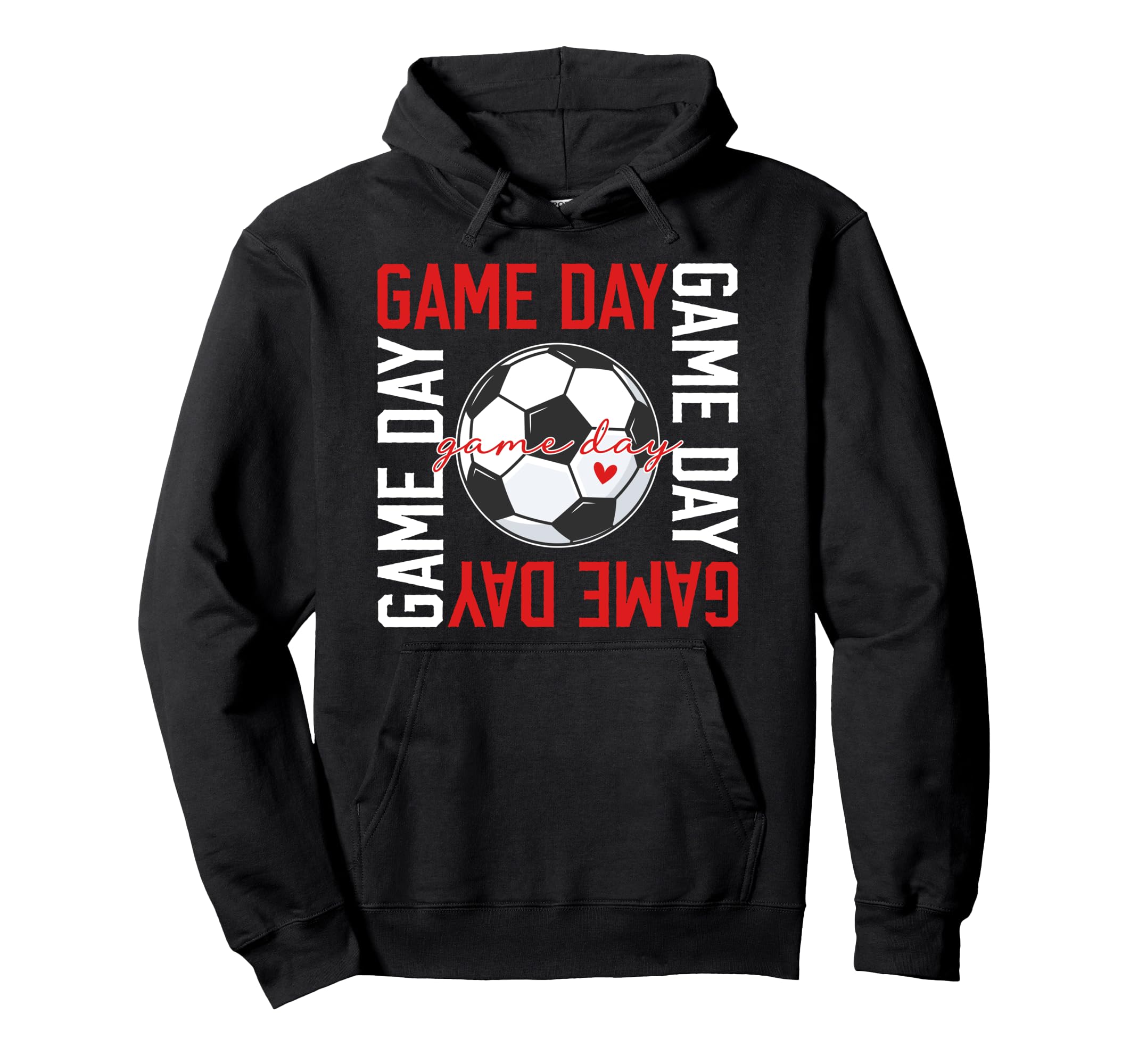 Game Day Soccer Heart Soccer Game Day Hoodie - Minimalist Print Unisex