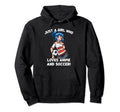 Just Who Loves Anime And Soccer Kawaii Hoodie - Trendy Graphic for Adults