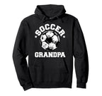 Soccer Grandpa Soccer Ball Distressed Hoodie - Graphic Print for Adults