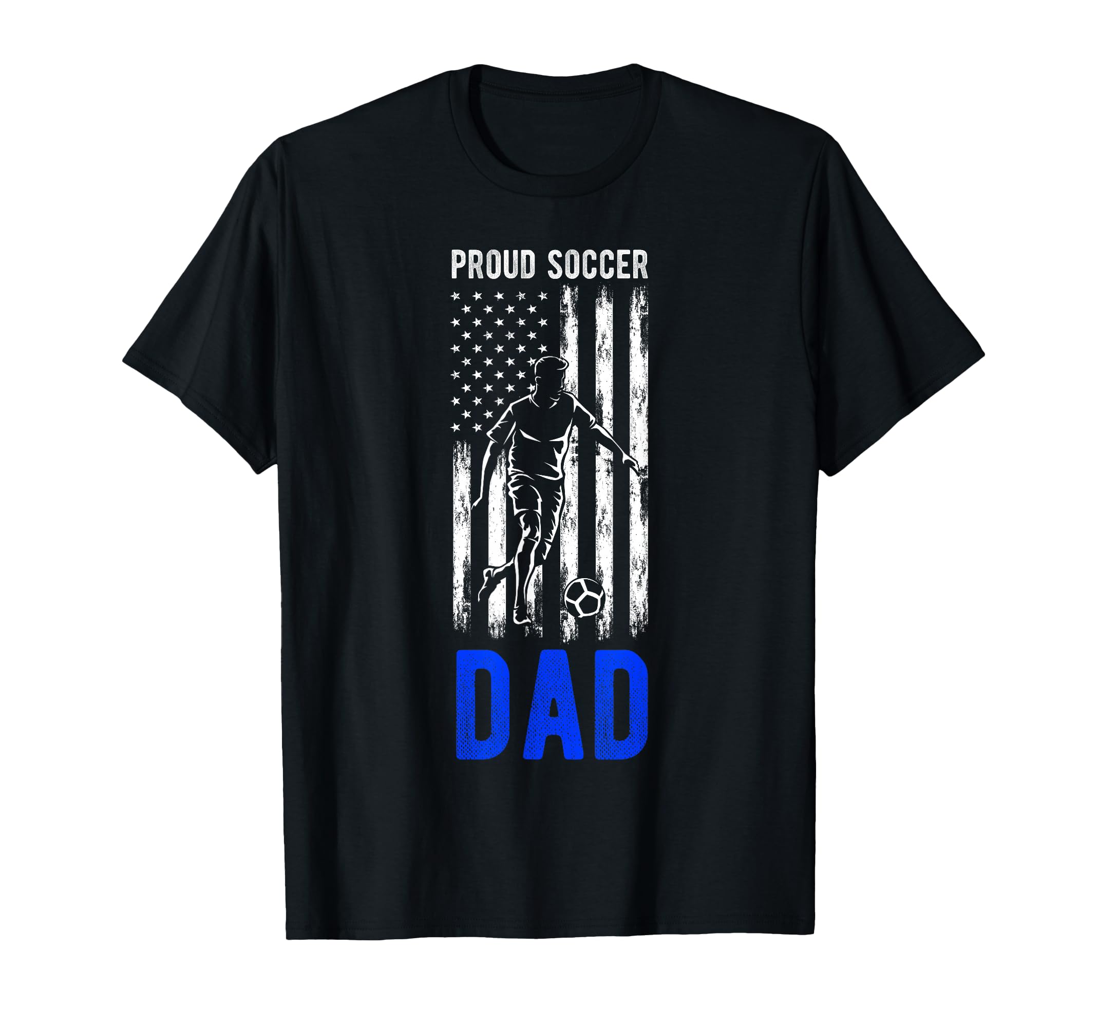 Proud Soccer Dad Usa Flag Family T-Shirt - Aesthetic Graphic for Adults