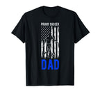 Proud Soccer Dad Usa Flag Family T-Shirt - Trendy Graphic for Adults