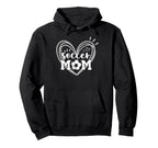 Funny Soccer Mom Heart Soccer Mama Hoodie - Minimalist Print Men Women