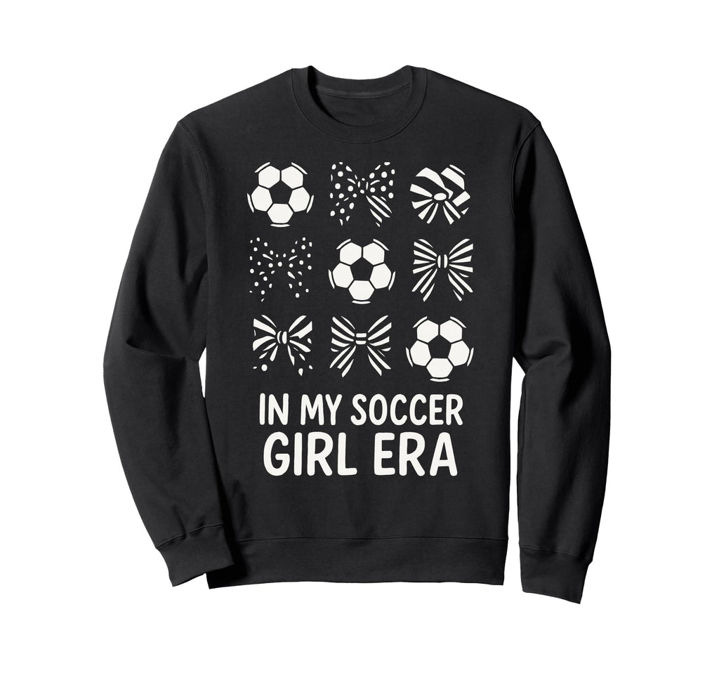 My Soccer Era Soccer Balls And Bows Sweatshirt - Graphic Print for Adults