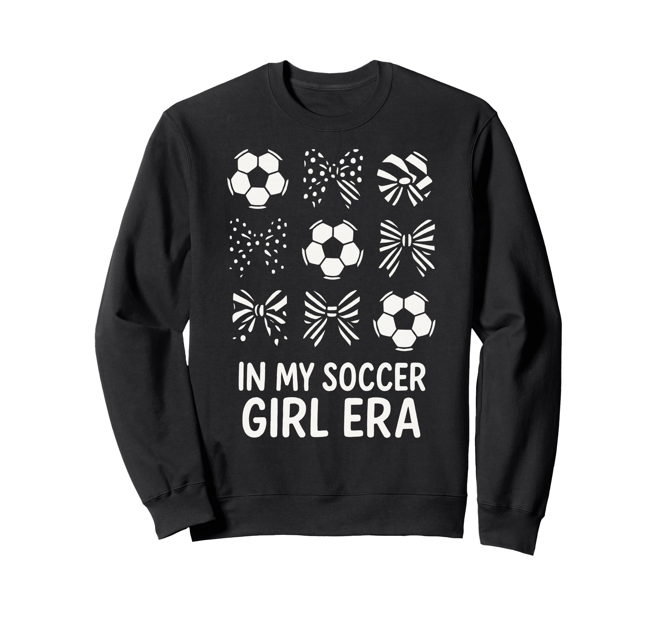 My Soccer Era Soccer Balls And Bows Sweatshirt - Graphic Print for Adults