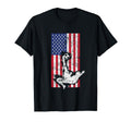 Patriotic Soccer Player Bicycle T-Shirt - Casual Everyday Wear for Adults