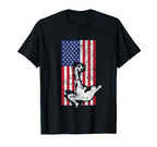 Patriotic Soccer Player Bicycle T-Shirt - Casual Everyday Wear for Adults