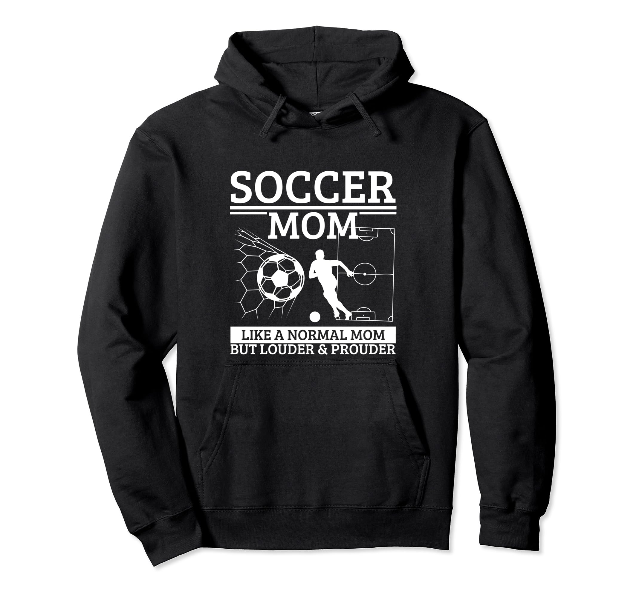 Soccer Mom Mother Funny Soccer Player Hoodie - Novelty Apparel for Adults