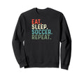 Funny Soccer Game Team Player Eat Sweatshirt - Casual Everyday Wear Unisex