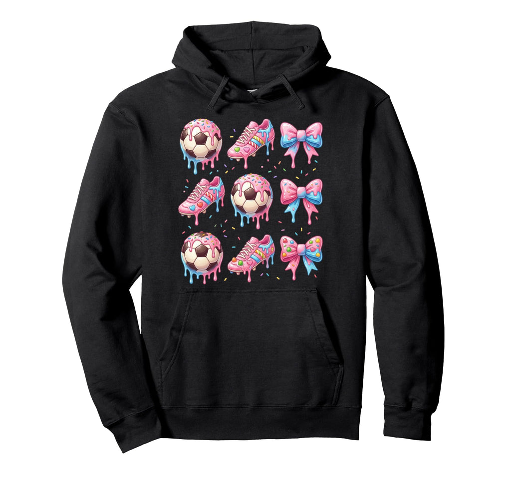 Soccer Lovers Ice Cream Drip Soccer Hoodie - Aesthetic Graphic Unisex