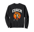 Coach Basketball Athlete Jump Team Sweatshirt - Custom Art Print Unisex