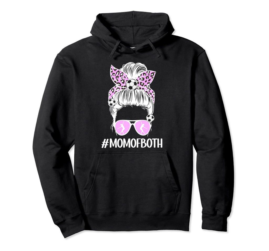 Mom Both Messy Bun Dancer Soccer Hoodie - Casual Everyday Wear Unisex