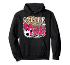 Soccer And Cheer Mom Leopard Cheerleader Hoodie - Trendy Graphic Unisex